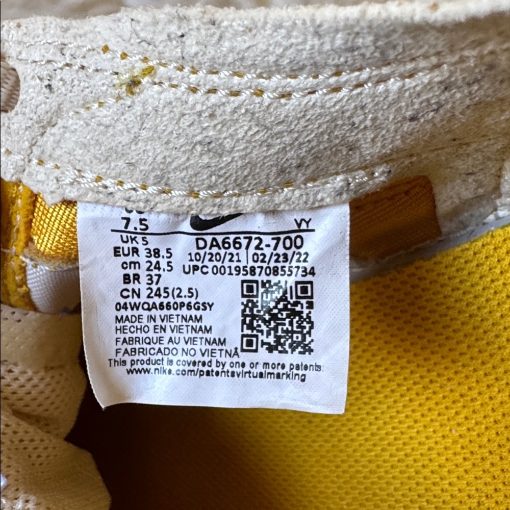 Womens Nike Craft General Purpose Shoe 'Tom Sachs Dark Sulfur'-Size 7.5 - Picture 10 of 12
